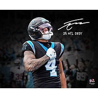Tetairoa McMillan Carolina Panthers Autographed 16" x 20" Celebration Spotlight Photograph with "25 NFL OROY" Inscription