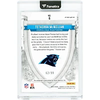 Tetairoa McMillan Carolina Panthers Autographed 2025 Panini Rookies & Stars Crusade Silver Ink #6 #62/99 Rookie Card