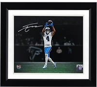 Tetairoa McMillan Carolina Panthers Autographed 8" x 10" White Jersey Catch Spotlight Photograph