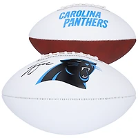 Ballon de football Franklin White Panel autographié par Tetairoa McMillan, Carolina Panthers