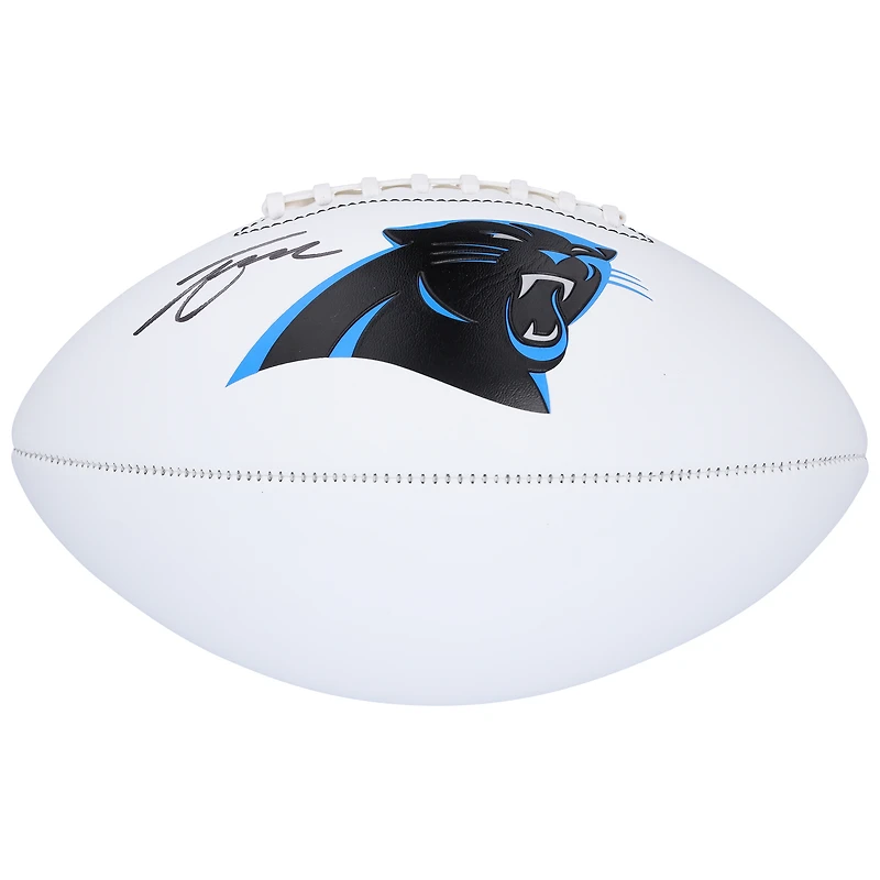 Ballon de football Franklin White Panel autographié par Tetairoa McMillan, Carolina Panthers
