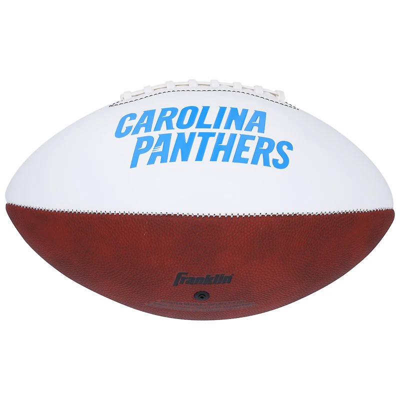 Ballon de football Franklin White Panel autographié par Tetairoa McMillan, Carolina Panthers