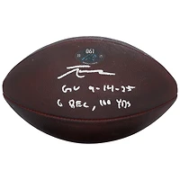 Tetairoa McMillan Carolina Panthers Autographed Game-Used Football vs. Arizona Cardinals on September 14, 2025 with Multiple Inscriptions
