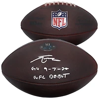 Tetairoa McMillan Carolina Panthers Autographed Game-Used Football vs. Jacksonville Jaguars on September 7, 2025 with Multiple Inscriptions - #163