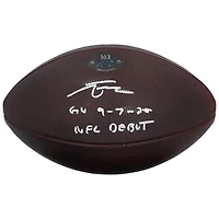 Tetairoa McMillan Carolina Panthers Autographed Game-Used Football vs. Jacksonville Jaguars on September 7, 2025 with Multiple Inscriptions - #163