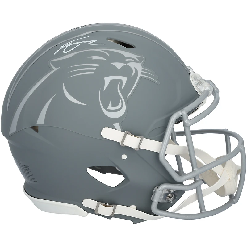 Casque authentique Riddell Slate Speed ​​autographié par Tetairoa McMillan des Carolina Panthers
