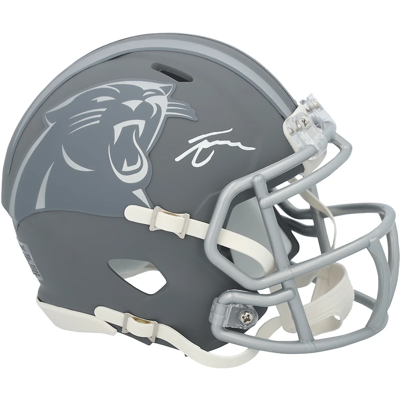 Casque Riddell Slate Speed ​​Mini autographié par Tetairoa McMillan des Carolina Panthers
