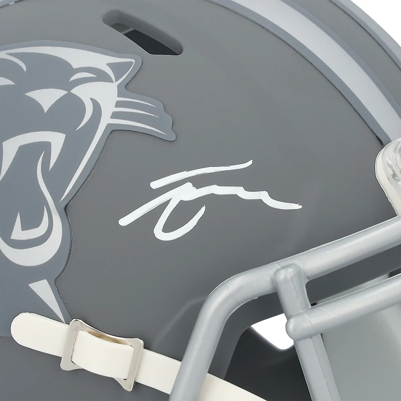 Casque Riddell Slate Speed ​​Mini autographié par Tetairoa McMillan des Carolina Panthers