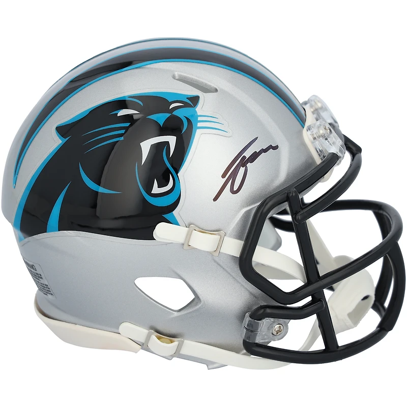 Casque Riddell Speed ​​Mini autographié par Tetairoa McMillan, équipe multi-équipes de la NFL