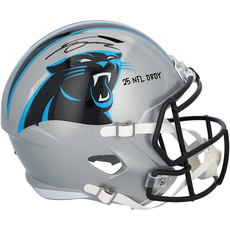 Tetairoa McMillan Carolina Panthers Autographed Riddell Speed Replica Helmet with "25 NFL OROY" Inscription