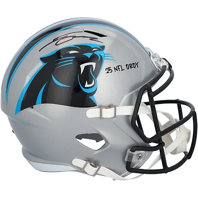 Tetairoa McMillan Carolina Panthers Autographed Riddell Speed Replica Helmet with "25 NFL OROY" Inscription