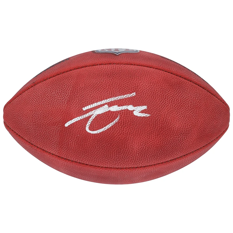Ballon de football américain Wilson Duke autographié par Tetairoa McMillan, multi-équipes de la NFL, en couleur