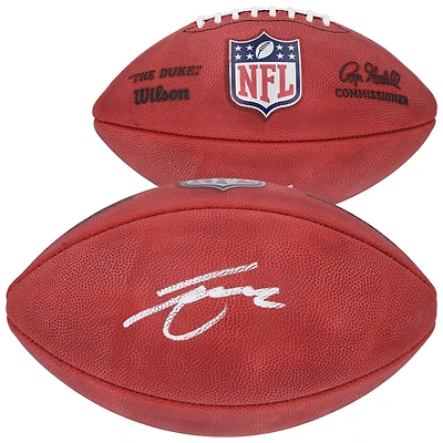 Ballon de football américain Wilson Duke autographié par Tetairoa McMillan, multi-équipes de la NFL, en couleur