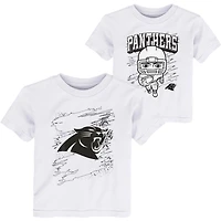 Ensemble de deux t-shirts à colorier pour tout-petits blancs Carolina Panthers