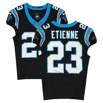 Trevor Etienne Carolina Panthers Game-Used #23 Black Nike Jersey vs. Seattle Seahawks on December 28, 2025