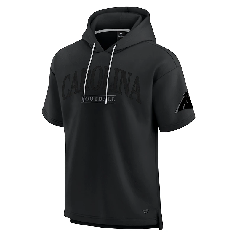 Sweat à capuche unisexe manches courtes Fanatics Black Carolina Panthers Elements Ready