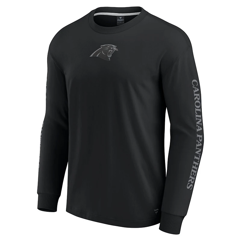 Unisex Fanatics Black Carolina Panthers Elements Strive Long Sleeve T-Shirt