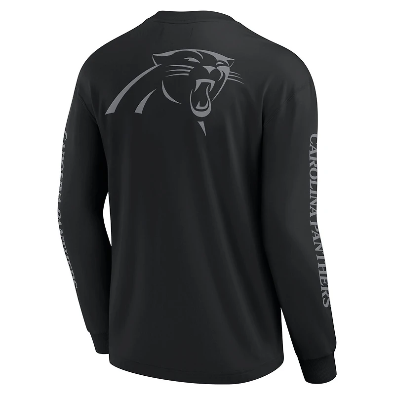Unisex Fanatics Black Carolina Panthers Elements Strive Long Sleeve T-Shirt