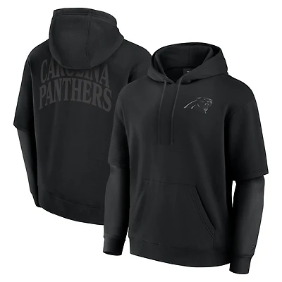 Unisex Fanatics Black Carolina Panthers Sleek Elements Pullover Hoodie