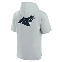 Sweat à capuche unisexe Fanatics Grey Carolina Panthers Elements en polaire super douce manches courtes