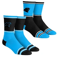 Unisex Rock Em Socks  Carolina Panthers 2-Pack Color Block Crew Set