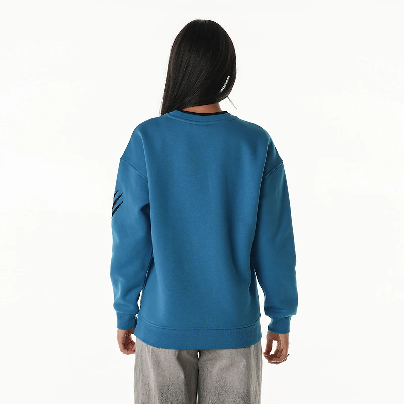 Sweat-shirt unisexe en polaire bleue The Wild Collective Carolina Panthers