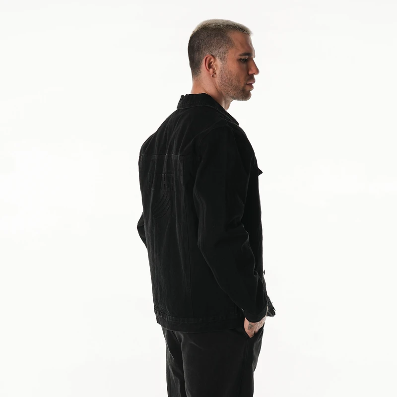 Veste en jean boutonnée unisexe The Wild Collective, motif Panthers de la Caroline