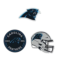 Lot de 3 aimants de réfrigérateur haut de gamme WinCraft Carolina Panthers