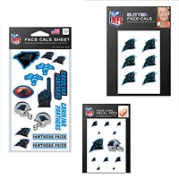 Ensemble de tatouages ​​sans eau WinCraft Carolina Panthers 4" x 7"