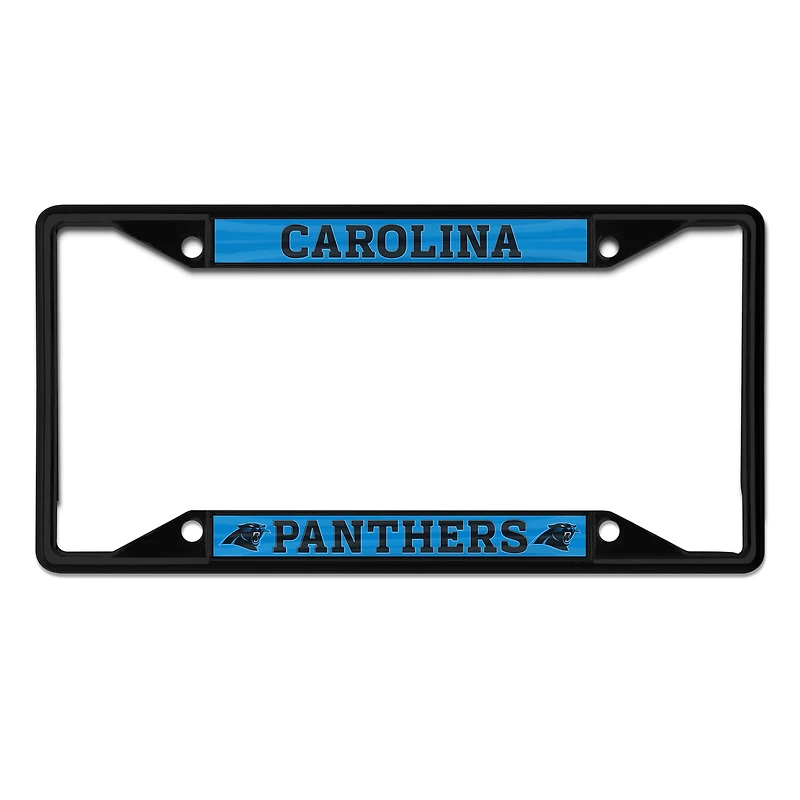 Cadre de plaque d'immatriculation WinCraft Carolina Panthers couleur chrome