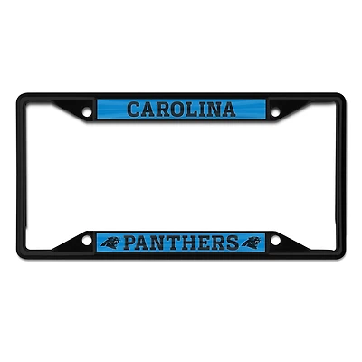 Cadre de plaque d'immatriculation WinCraft Carolina Panthers couleur chrome