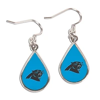 WinCraft Carolina Panthers Tear Drop Dangle Earrings