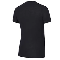 Ensemble pyjama en flanelle noir/bleu Carolina Panthers Avondale pour femme Concepts Sport