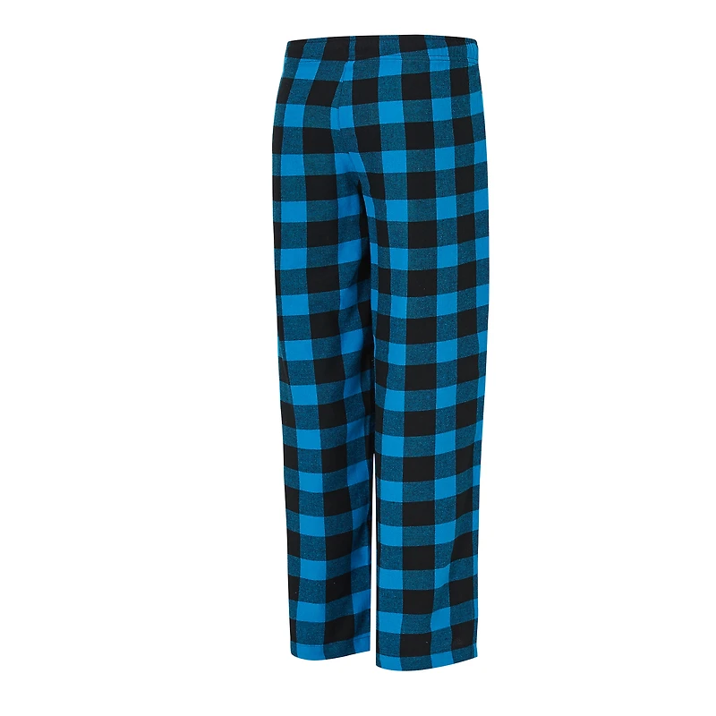 Ensemble pyjama en flanelle noir/bleu Carolina Panthers Avondale pour femme Concepts Sport