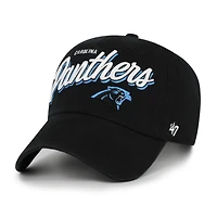 Women's '47  Black Carolina Panthers Ariana Clean Up Adjustable Hat