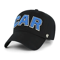 Women's '47  Black Carolina Panthers Zoey Clean Up Adjustable Hat