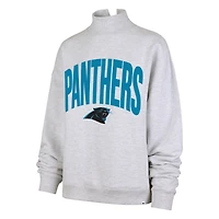 Women's '47  Gray Carolina Panthers Subtle Muse Mock Neck Sweatshirt