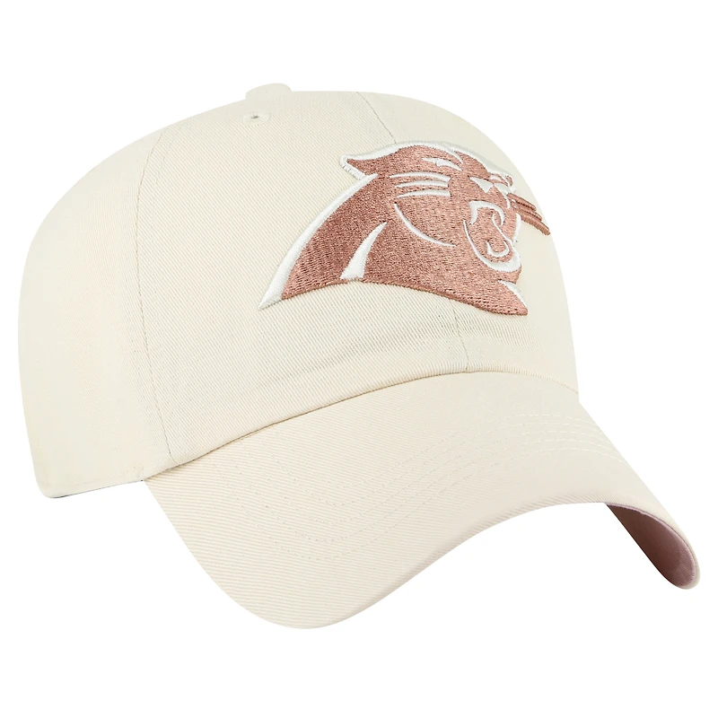 Women's '47  Natural Carolina Panthers Ballpark Cheer Clean Up Adjustable Hat