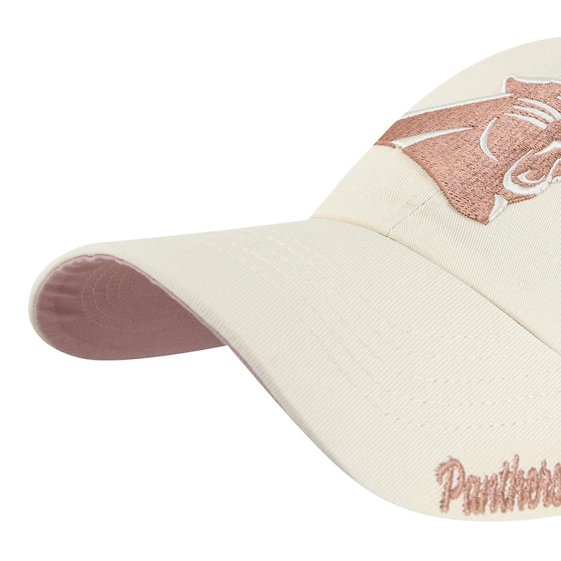 Women's '47  Natural Carolina Panthers Ballpark Cheer Clean Up Adjustable Hat