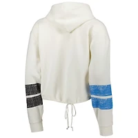 Women's '47 Oatmeal Carolina Panthers Harper Pullover Hoodie