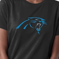 Women's Champion  Black Carolina Panthers Logo T-Shirt