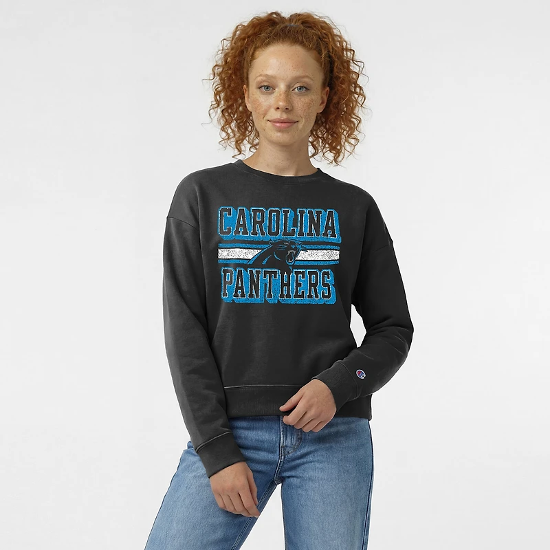 Sweat-shirt en polaire Powerblend noir Champion pour femme, Carolina Panthers