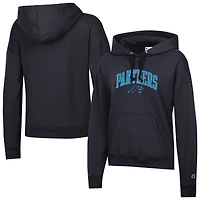Sweat à capuche Powerblend noir pour femme Champion Carolina Panthers