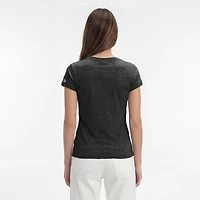 Women's Champion Black Carolina Panthers Triumph Tri-Blend V-Neck T-Shirt