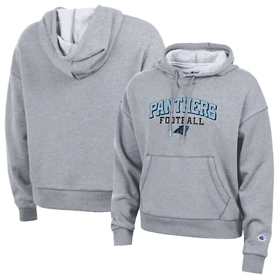 Sweat à capuche Champion Triumph Tri-Blend gris pour femme, modèle Panthers de la Caroline