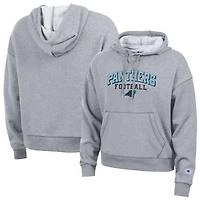 Sweat à capuche Champion Triumph Tri-Blend gris pour femme, modèle Panthers de la Caroline