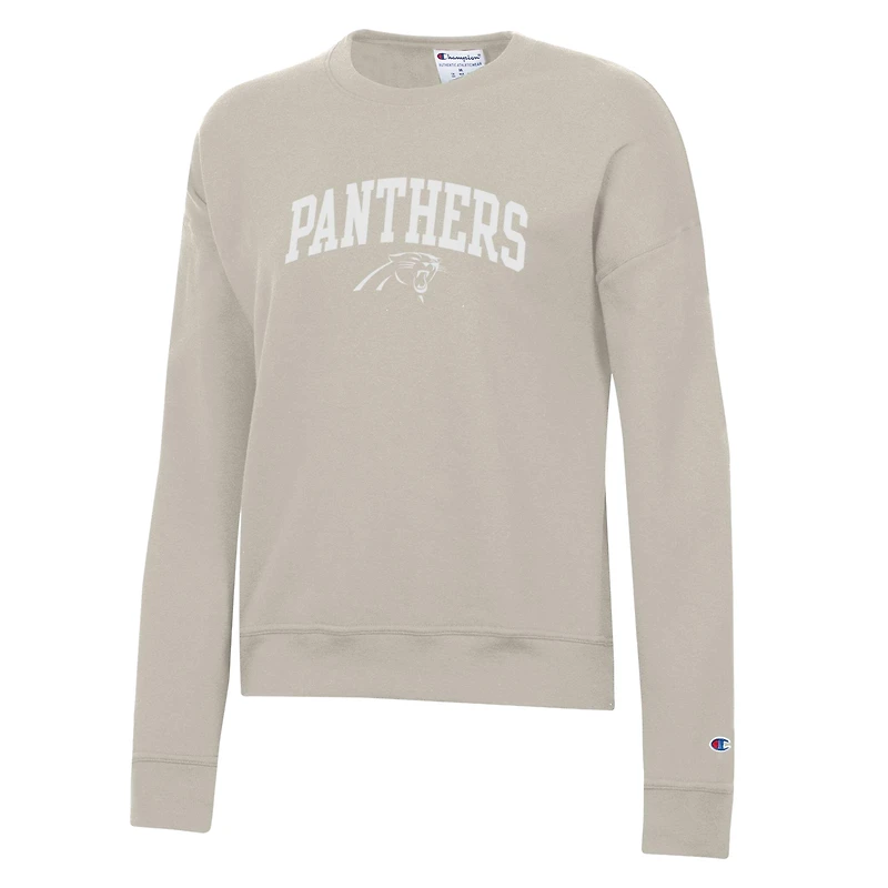 Women's Champion  Light Brown Carolina Panthers Powerblend Cocoa Butter Fleece Sweatshirt