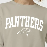 Women's Champion  Light Brown Carolina Panthers Powerblend Cocoa Butter Fleece Sweatshirt