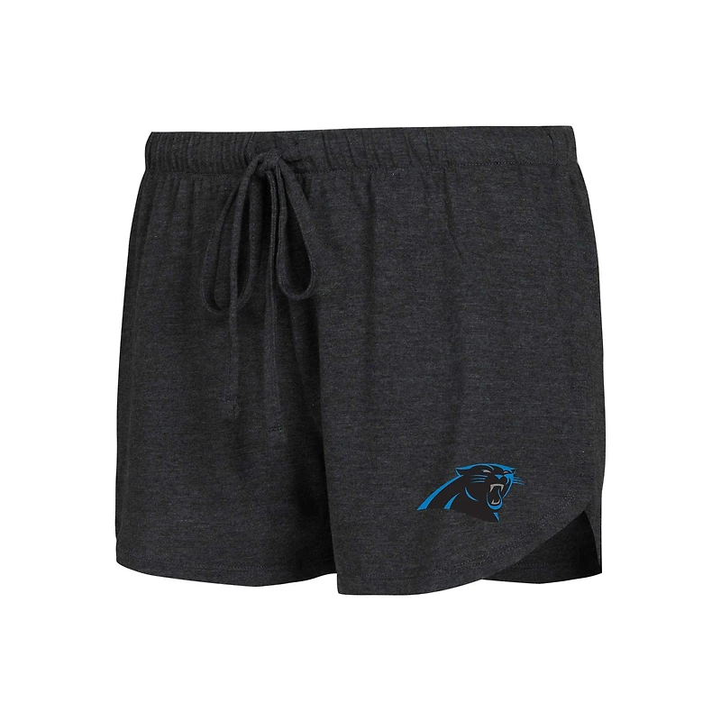 Ensemble de détente pour femme Concepts Sport noir/anthracite Carolina Panthers, haut à manches longues raglan et short