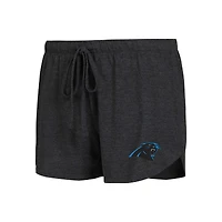Ensemble de détente pour femme Concepts Sport noir/anthracite Carolina Panthers, haut à manches longues raglan et short